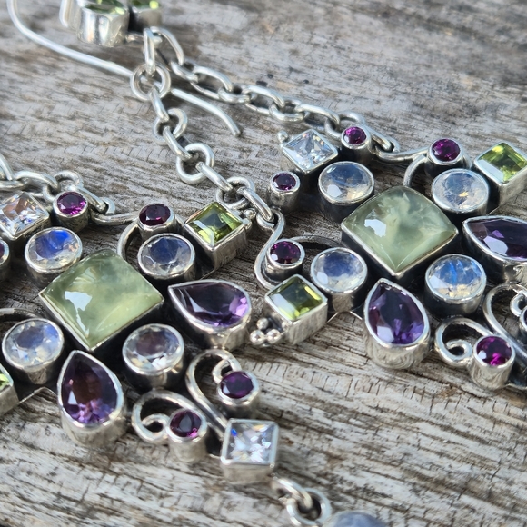 NICKY BUTLER LIMITED EDITION RAJ COLLECTION 925 Sterling Silver NB Earrings - Picture 5 of 15